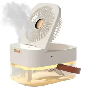 پنکه رومیزی، مرطوب کننده هوا و چراغ خواب رومیزی DUAL SPRAY NIGHT LIGHT Q7