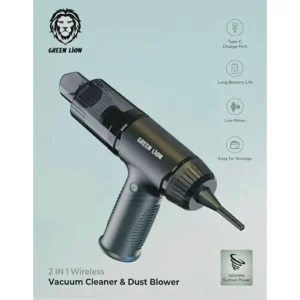 جارو شارژی + دمنده هوا گرین Green Lion 2in1