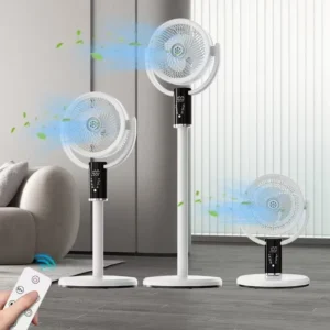 پنکه شارژی F5 | پنکه ایستاده با 8 سرعت باد و چرخش 360 درجه