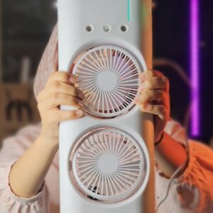 پنکه رو میزی مه پاش دوقلو مدل double Spray Fan‎