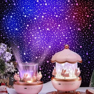 چراغ خواب پروژکتور خرگوشی Bunny Carousel Projector Night Light WH-E11