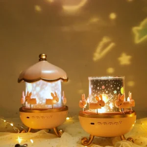 چراغ خواب پروژکتور خرگوشی Bunny Carousel Projector Night Light WH-E11